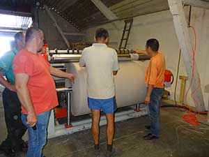 Visit Romania customer for paper tube machine installation